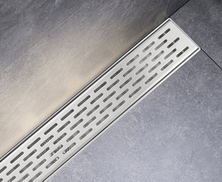 Linear Floor Drain with Removable Decorative Cover UPC certified, Brushed, 48"
