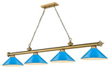 Zlite 2306-4RB-MEB 4-Light Billiard, Electric Blue