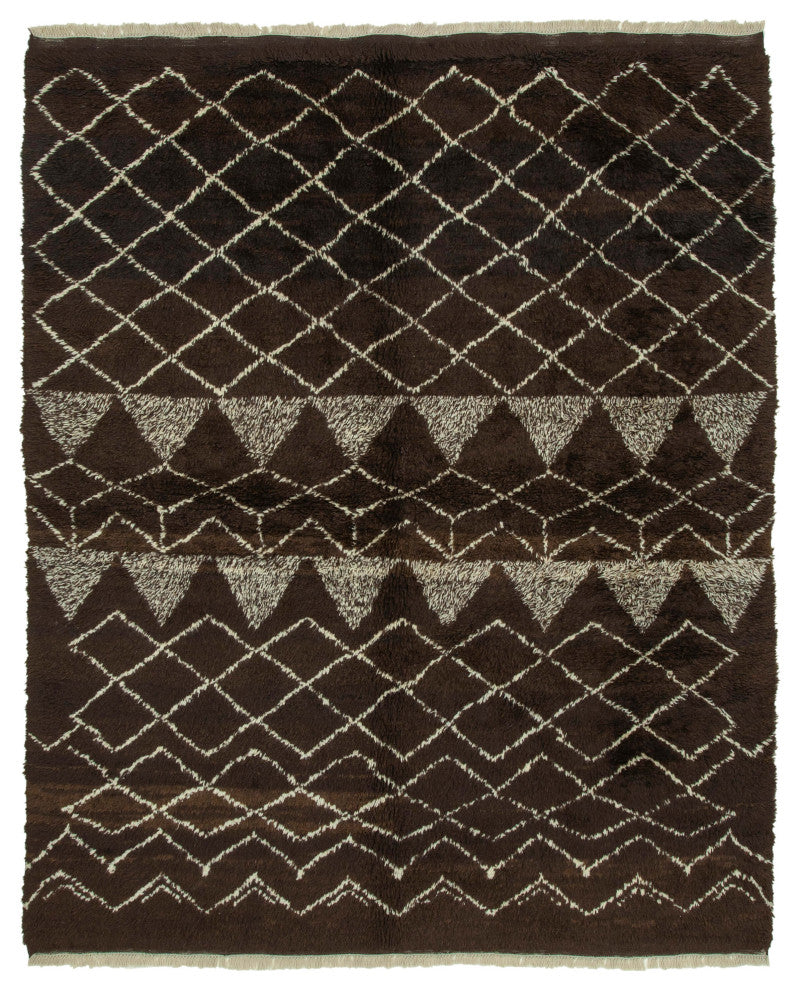 Rug N Carpet - Handmade Unique 7' 1'' x 8' 11'' Moroccan Area Rug