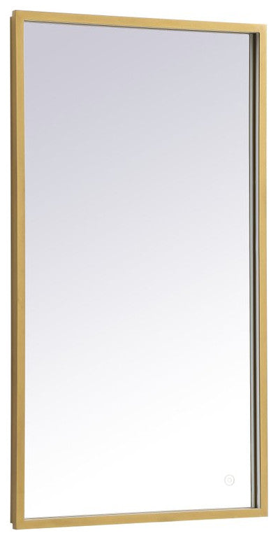 Modern Brass Led Mirror