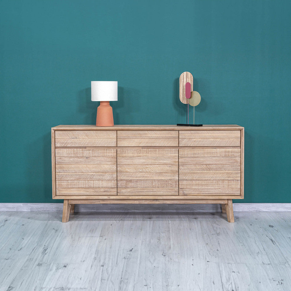 Gia 63" Wide 3-Drawer Sideboard
