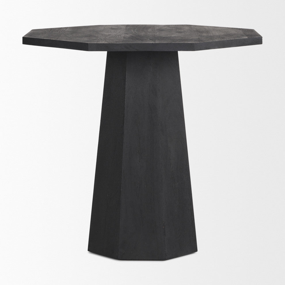 Maxine Hexagonal Dark Wood Foyer Table