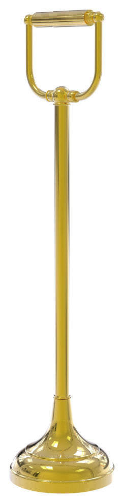 Free Standing Toilet Tissue Holder, Polished Brass