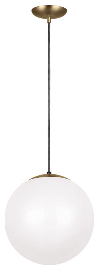 Leo - Hanging Globe 1-Light Pendant, Satin Brass