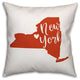 Orange and White New York Pride 16x16 Spun Poly Pillow