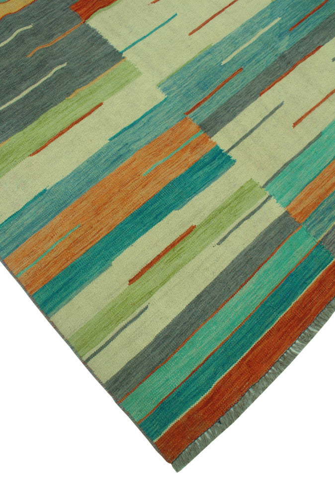 Winchester Kilim Zoe Ivory/Rust Rug, 6'6x9'8