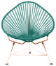 Junior Indoor/Outdoor Handmade Acapulco Chair, Turquoise Weave, Copper Frame