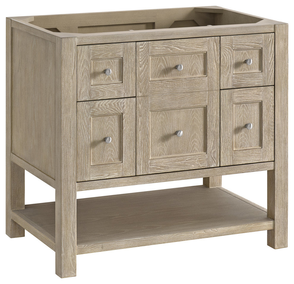 Breckenridge 36" Single Vanity, Oak, 3 CM White Zeus Top