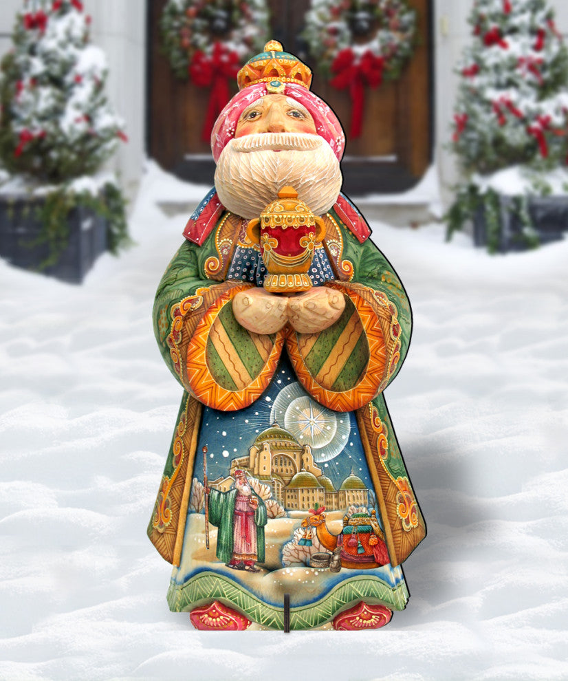 King Gaspar Wood Free Standing Outdoor Decor