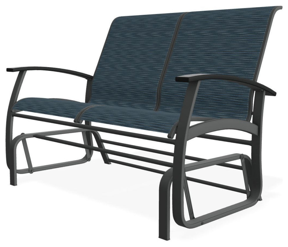Belle Isle Sling 2-Seat Glider, Nimbus Ocean/Graphite