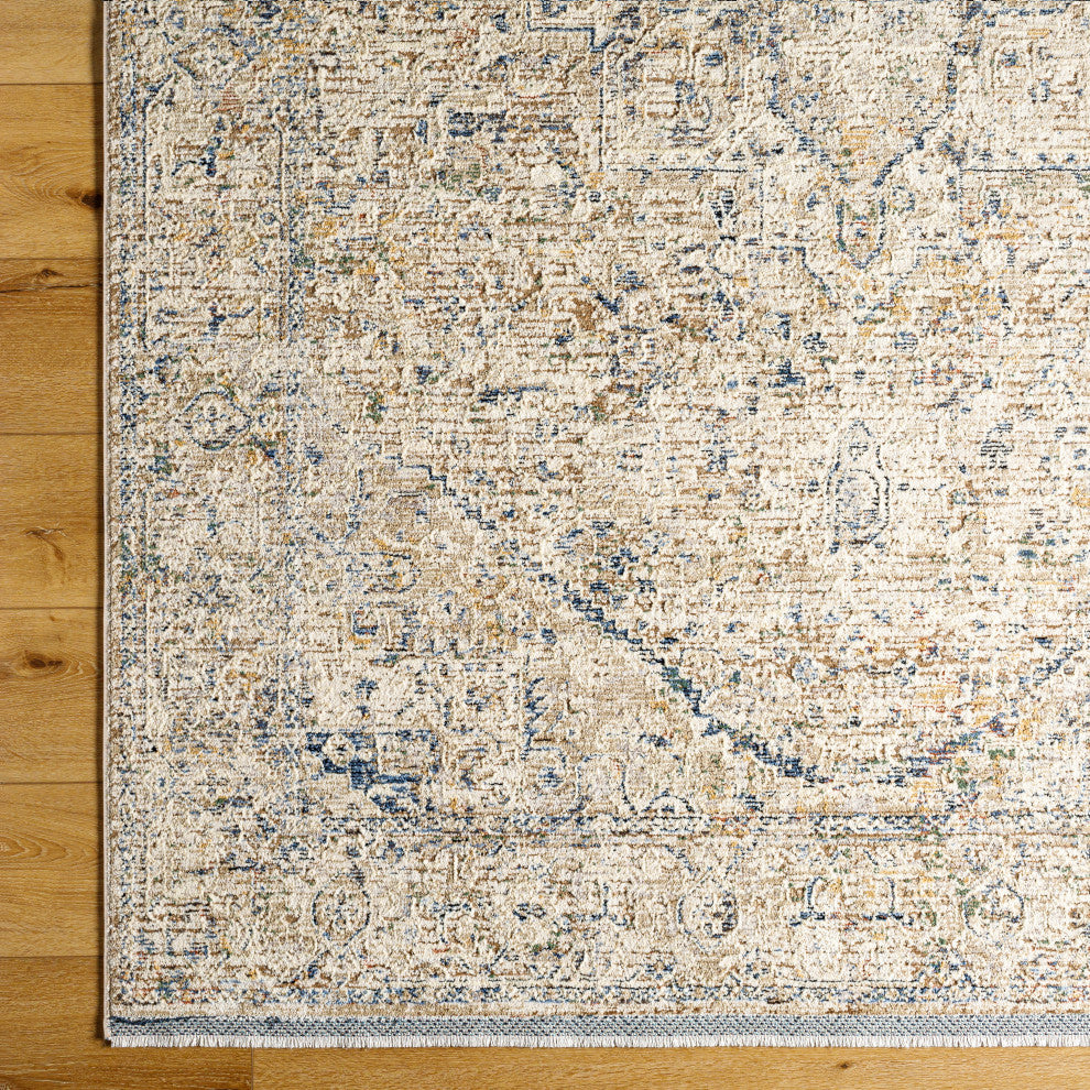 Surya Rivaldo RVD-2307 Machine Woven Area Rug, Cream, 9'4" x 13'1"
