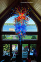 Orange Blue Spiral Stair Blown Glass Chandelier Lighting