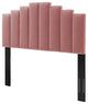 Platform Bed Frame, King Size, Velvet, Pink, Modern Contemporary, Bedroom Master