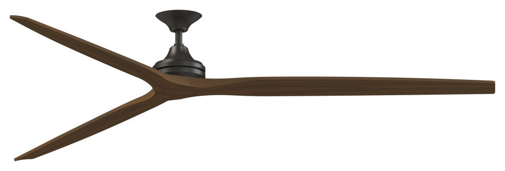 Fanimation Spitfire 96" Fan, Dark Bronze Motor, Whiskey Wood Blades
