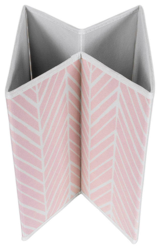 Nonwoven Polyester Cube Herringbone Mauve Square 11"x11"x11", Set Of 2