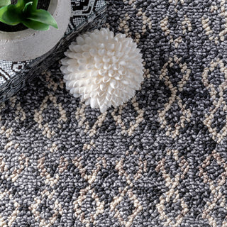 Nuloom Claudia Diamond Tassel Transitional Area Rug, Grey 4'x6'