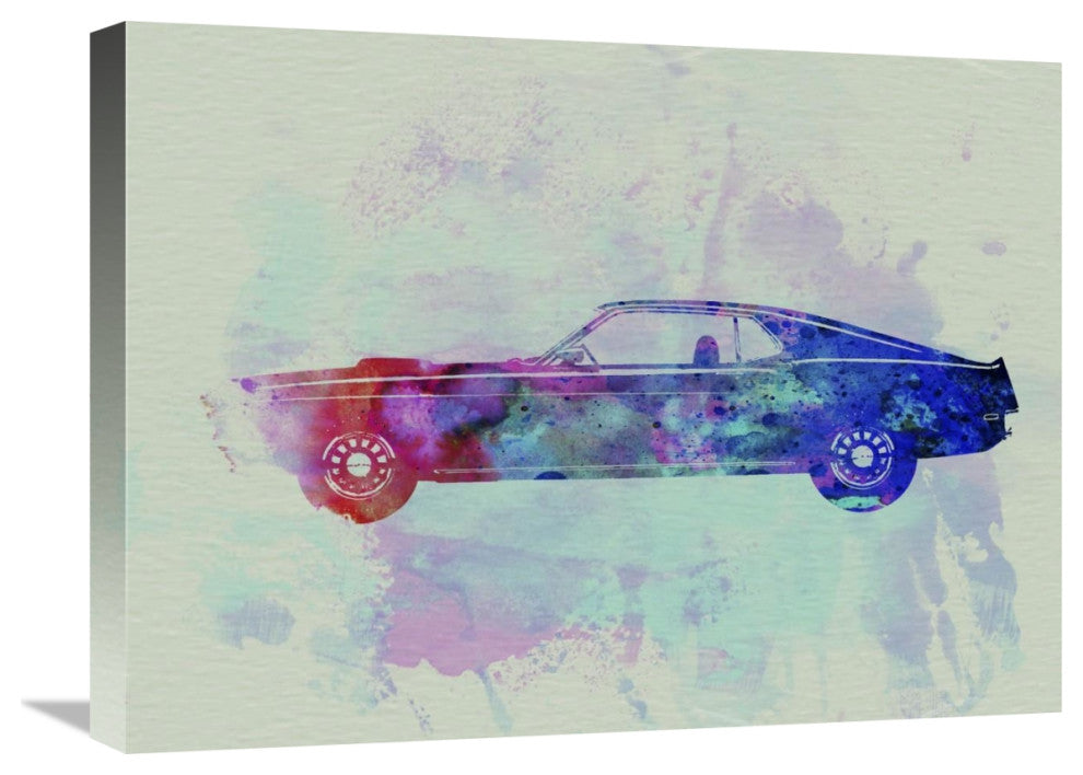 "Ford Mustang Watercolor 1" Fine Art Print