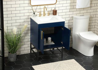 Home Living 19" Modern Blue-Light Bathroom Vanity