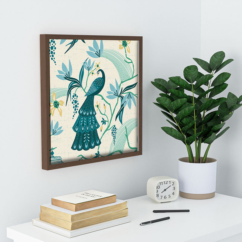 Heather Dutton Aviary Cream Recessed Framing Square