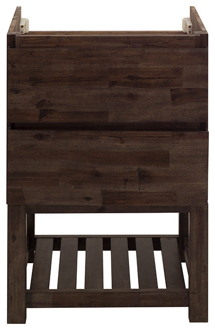 Formosa Floor Standing Open Bottom Double Sink Modern Bathroom Cabinet, 58"