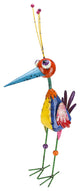 35.75" Whimsical Vibrantly Colored Bird With Wobbling Head Outdoor Garden Figure