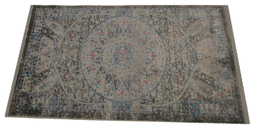Machine Made Polyester Durable Indoor Outdoor Washable Oriental Pattern Footmat
