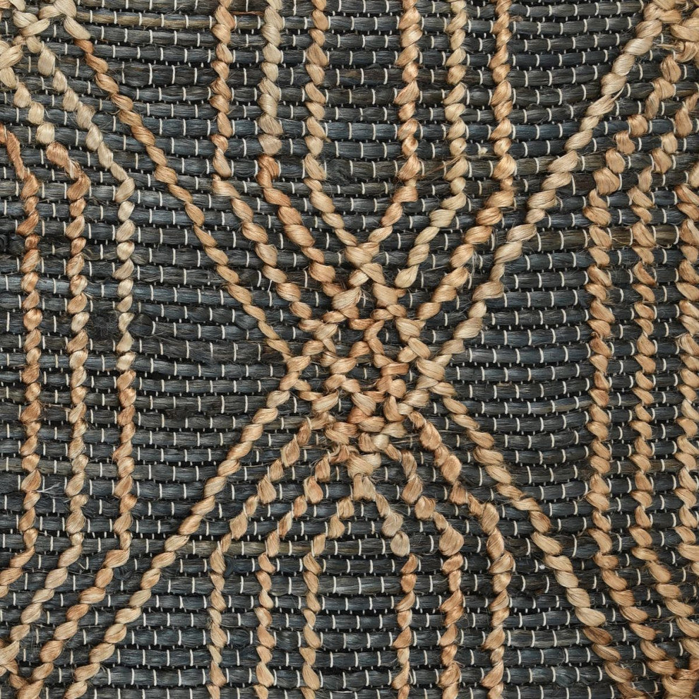 Classic Home Tustin Blue Charcoal/Natural Rug, 5'x8'