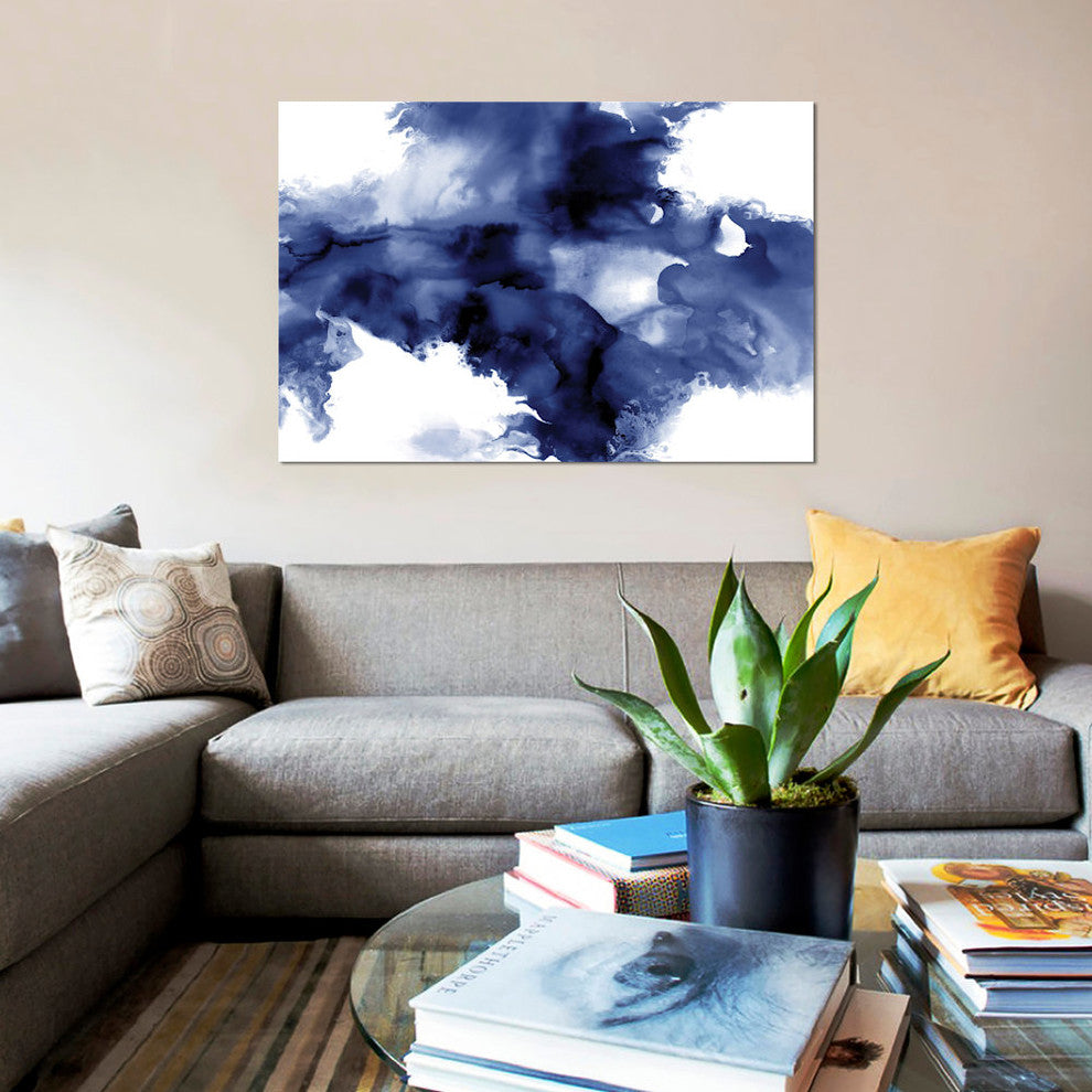 "Derive In Indigo I" by Daniela Hudson, Canvas Print, 40"x26"