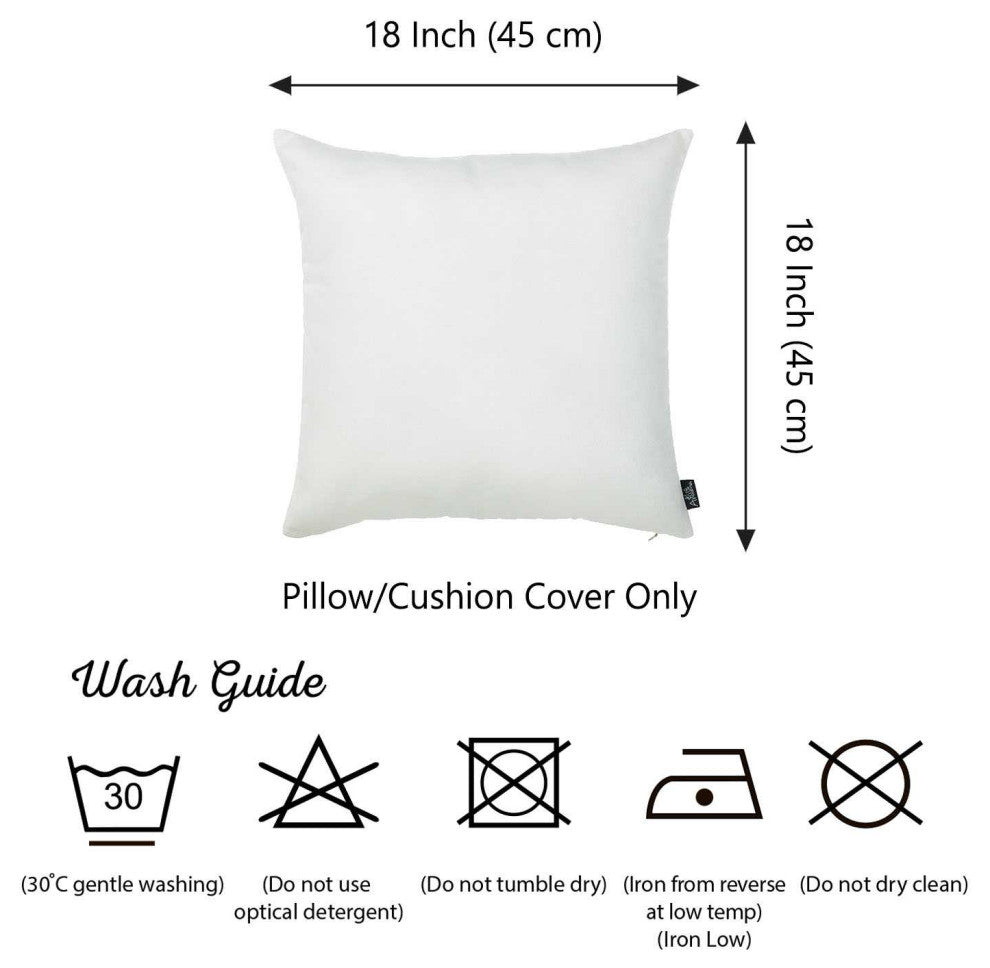 Set Of 2 Bright White Brushed Twill Decorative Throw Pillow Covers