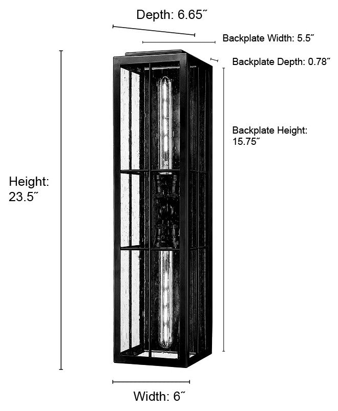 2 Light 6 in. Powder Coated Black Outdoor