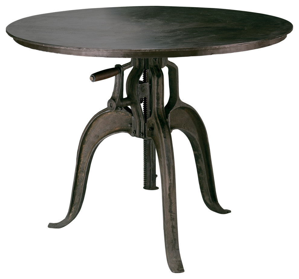 Vintage Style Adjustable Height Metal Accent Table Entry Kitchen Hall Tripod