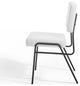 Side Dining Chair, Set of 2, Fabric, Black White, Modern, Cafe Bistro Restaurant