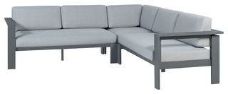 Sardinia Aluminum Frame Outdoor Sectional Sofa - Gray