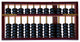 Chinese Red Brown Stain Wood Abacus Fengshui Paperweight Display Hws2487