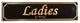 Brass Ladies Bathroom Door or Wall Sign with Braille
