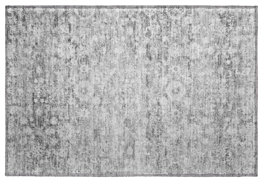 Premium Machine Washable Mayfield AMF651 Silver 1'8" x 2'6" Rug