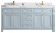 Paris 72" Double Sink Bathroom Vanity, Blue Heather 2" Viola Night