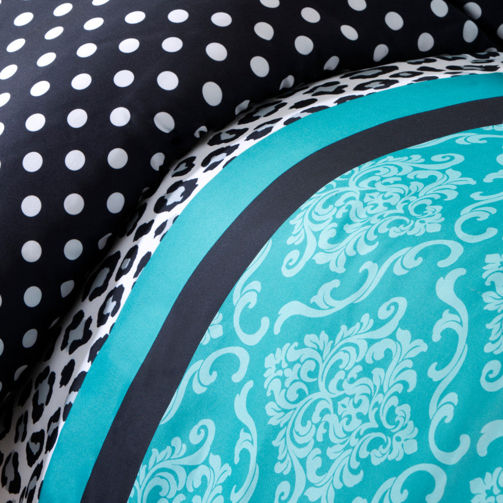 Mi Zone Microfiber Printed Comforter Set, Full/Queen
