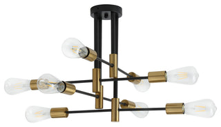 Sputnik Ceiling Light Modern Linear Semi Flush Mount Light, 8-Light