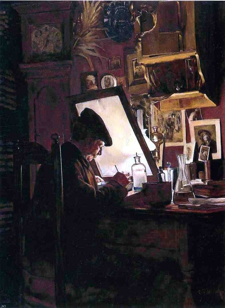 Charles Frederic Ulrich An Amateur Etcher Wrapped Canvas