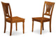 Plainville Kitchen Dining Chair With Wood Seat Saddle Brown- Set of 2
