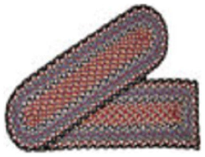 Burgundy/Blue/Gray Rectangle Stair Tread, 27"x8.25"