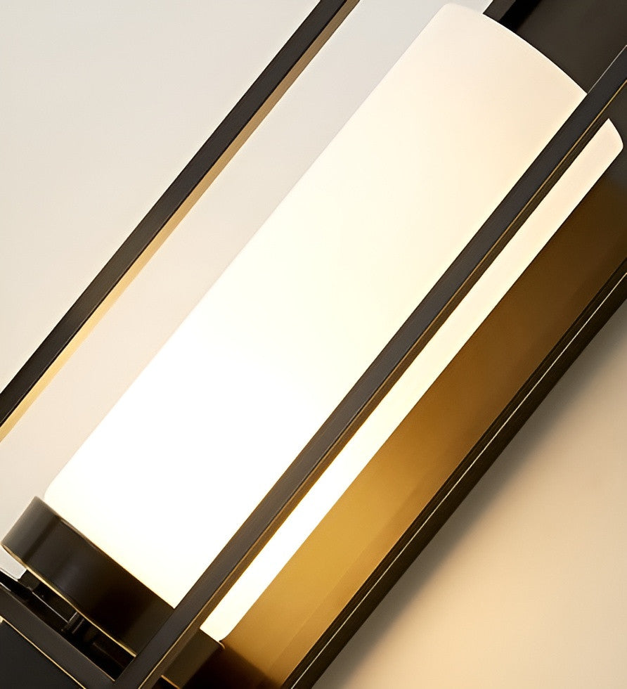 Luxury Wall Lamp in Palace Style for Living Room, Bedroom, Black + Gold, Cool Light