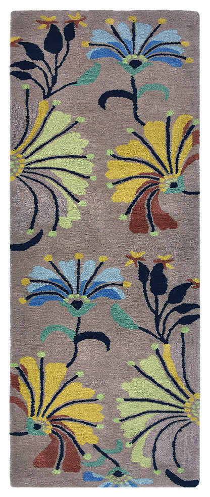 HAND TUFTED WOOL ECO-FRIENDLY AREA RUGS ECO-FRIENDLY AREA RUGS -  Camel, Floral