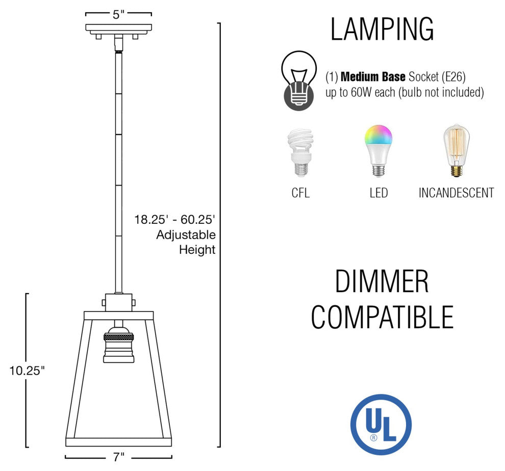 Kira Home Cartwright 10" Farmhouse Ceiling Pendant Light, Gray Oak Wood Style