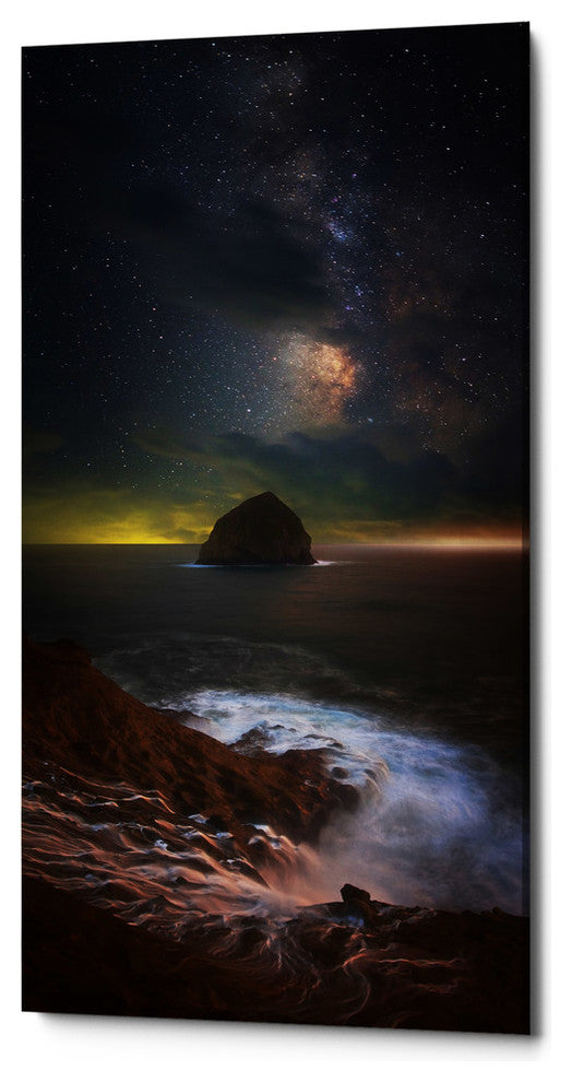 Epic Graffiti "Kiwanda Skies" by Darren White, Giclee Canvas Wall Art, 12"x24"