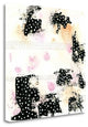 "Pink And Black" By Sarah Ogren, Giclee Print on Gallery Wrap Canvas