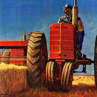 "Mower" Painting Print on Canvas