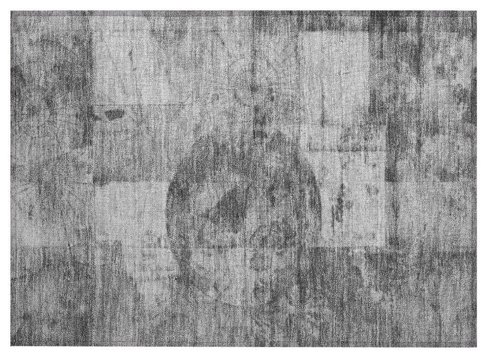 Machine Washable Indoor/Outdoor Chantille ACN1905 Gray 1'8" x 2'6" Rug