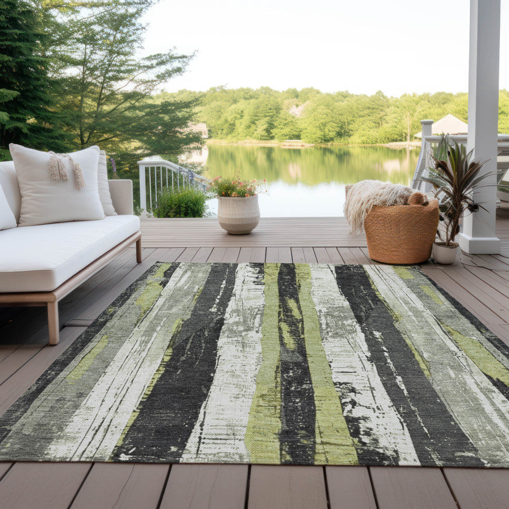 Machine Washable Indoor/Outdoor Chantille ACN1872 Aloe 2'6" x 3'10" Rug